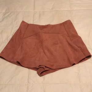 Pink velvet skort